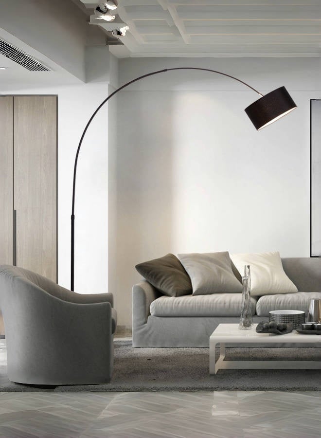 Amoyls Adjustable Hanging Drum Shade Floor Lamp, Remote Control, 3 Color Dimmable LED Standing Light for Bedroom, Living Room, Office, 90*90*175cm - Image 5